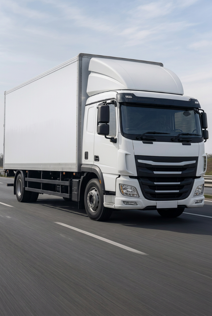 Modern logistics truck for transport and delivery